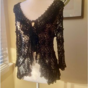 Black lacey sheer shrug
